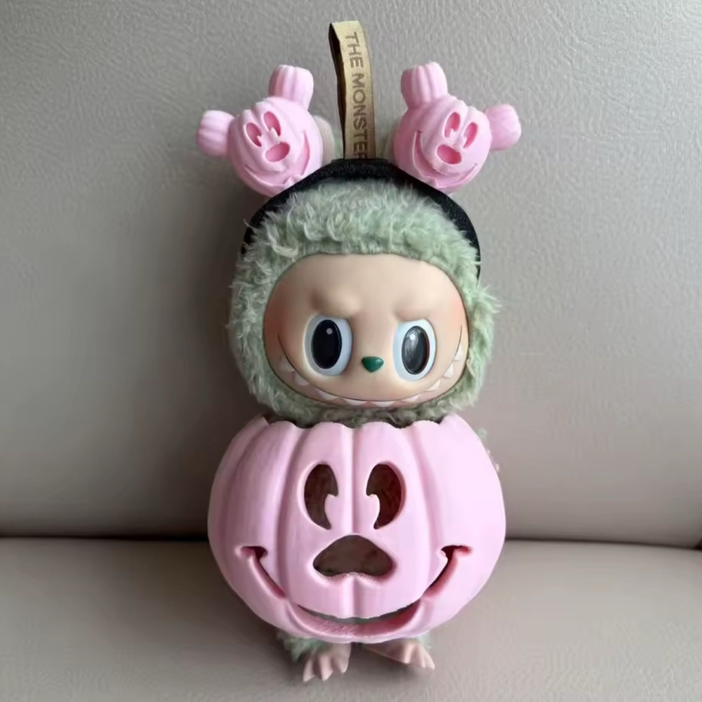 Mickey Style 3D Printed Doll Costume 🎃 Fits 15-17cm LaBuBu’s - LIGHT PINK